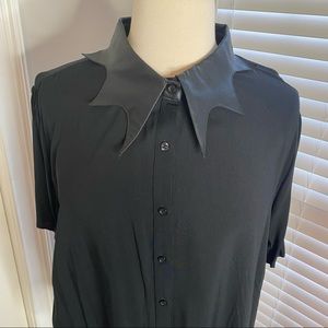 NEW HOT TOPIC WITCHY GOTH BAT COLLAR TOP - Sz 4 24-26